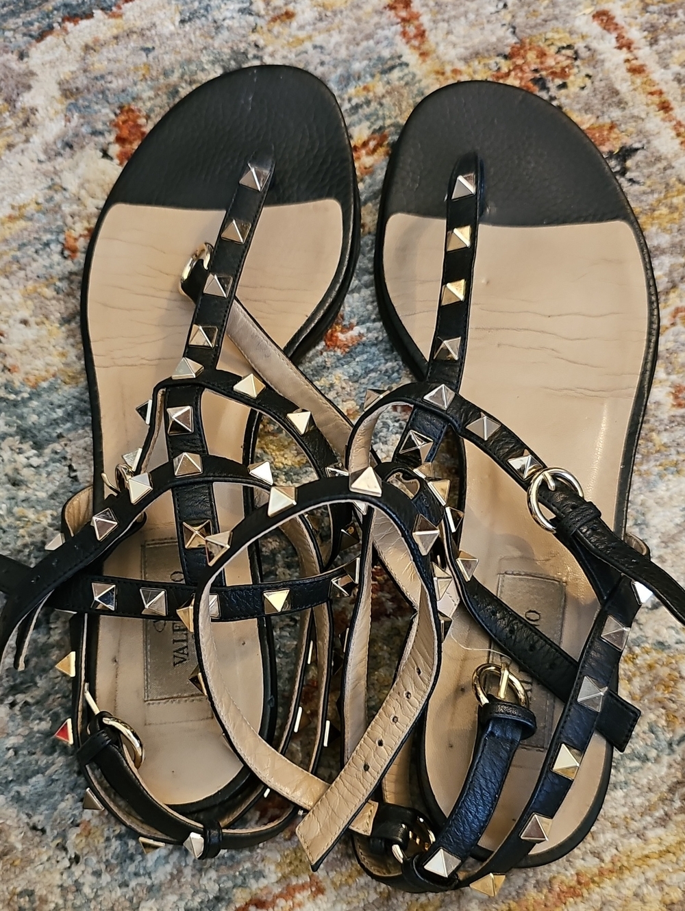 Valentino Black Studded gladiator Sandals - Women - Picture 3 of 6